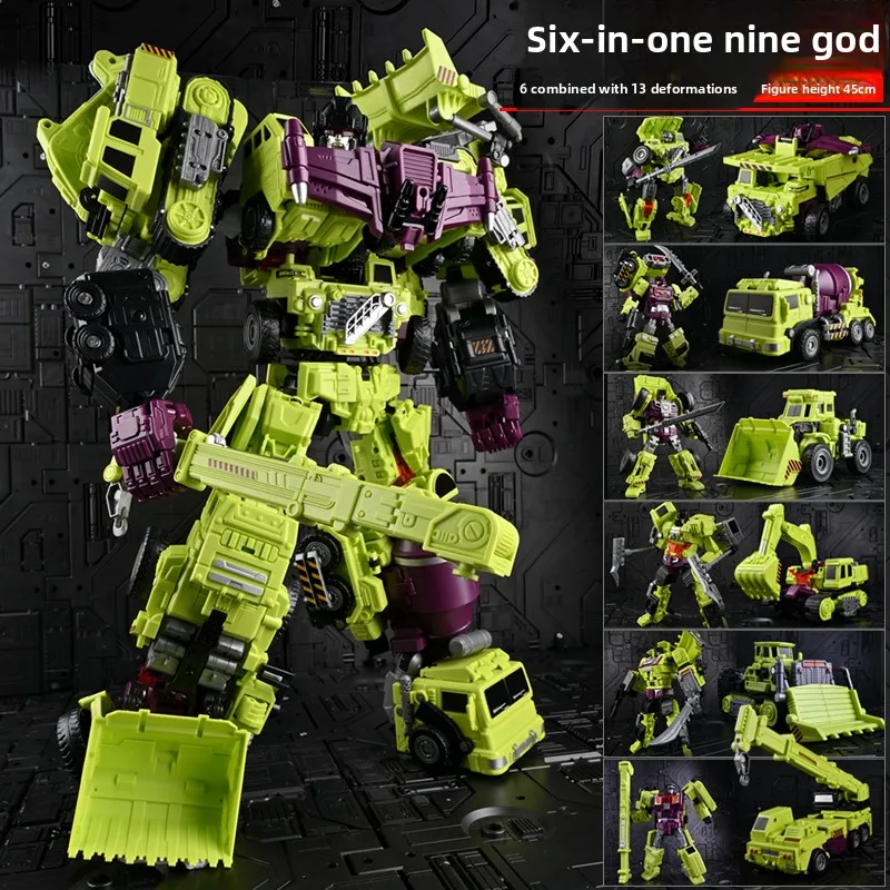 Juguete transformador Robot combinador vehículo de ingeniería Robot Mech figura modelo regalo de Navidad