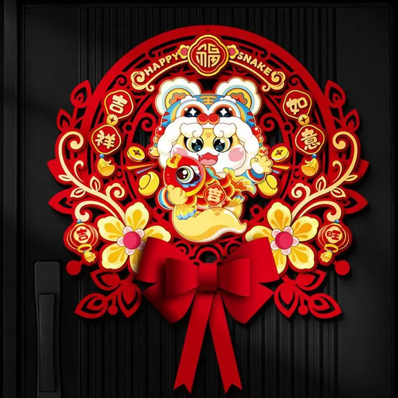 2025 Snake Year Spring Festival Door Sticker Chinese New Year Fukuji Entry Door Stickers Scene Layout Decoration