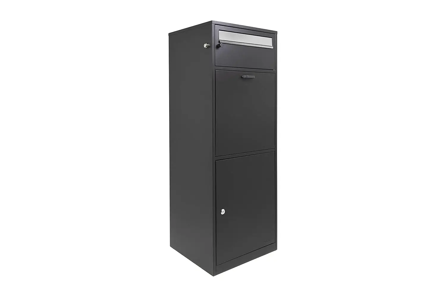

Large Steel Freestanding Lockable Parcel Drop Box Multi Compartment Home Office Black Custom