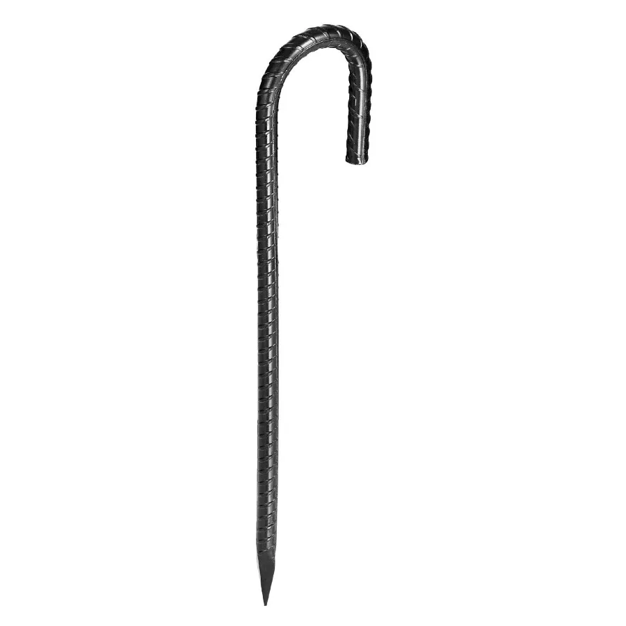 

12Inch 16 Pack Rebar Stakes Heavy Duty J Hook Galvanized Steel Ground Anchors
