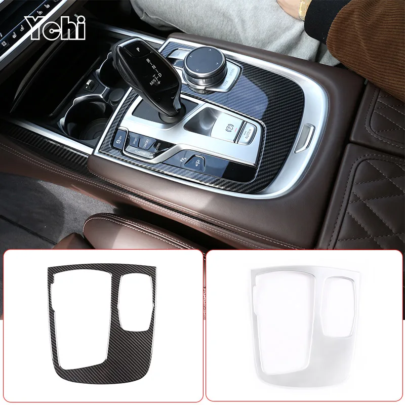 For BMW 7 Series G11 G12 2016-2020 Car Center Console Gear Shift Panel Cover Multimedia Knob Frame Trim Sticker Auto Accessories