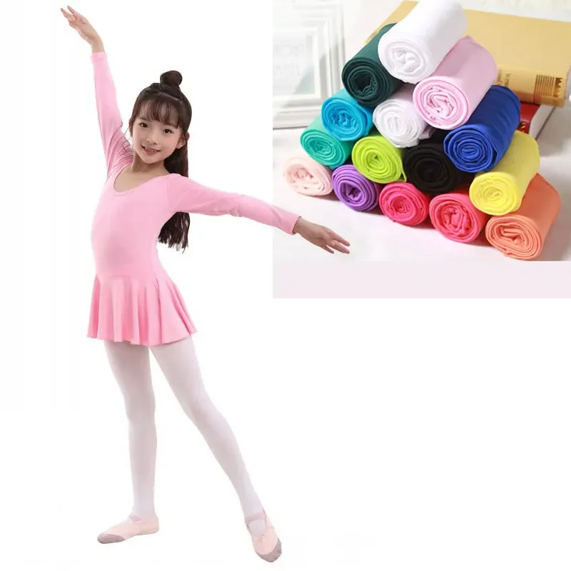 Summer Spring Kids Girls Velvet Collant Tights Children\'s Solid White Pantyhose Child Ballet Dance School Stocking Leggings Sock