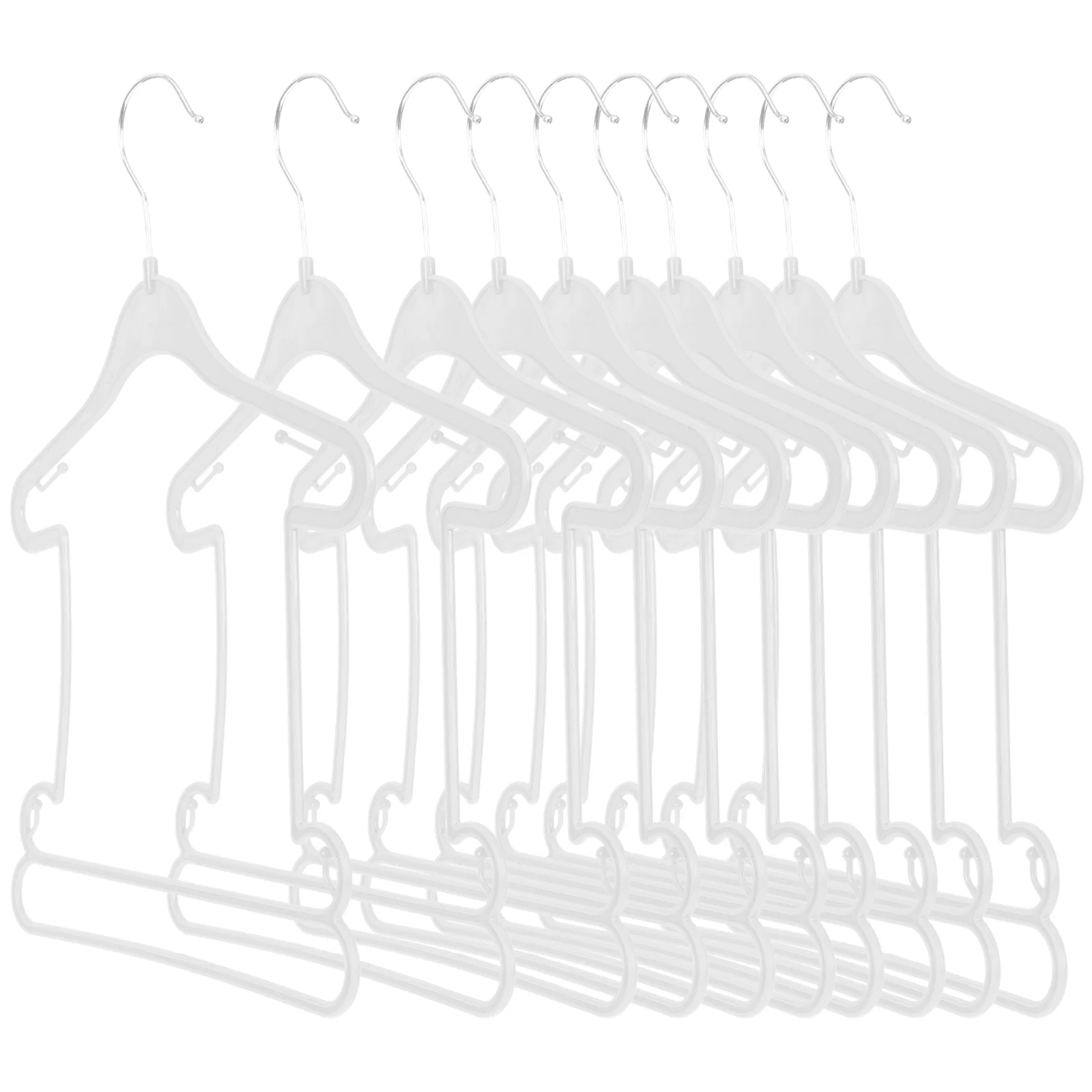 

10 Pcs Children's Suit Hanger Clothes Rack Baby Hangers Plastic Infant Liner Towel Toddler Kids for Closet