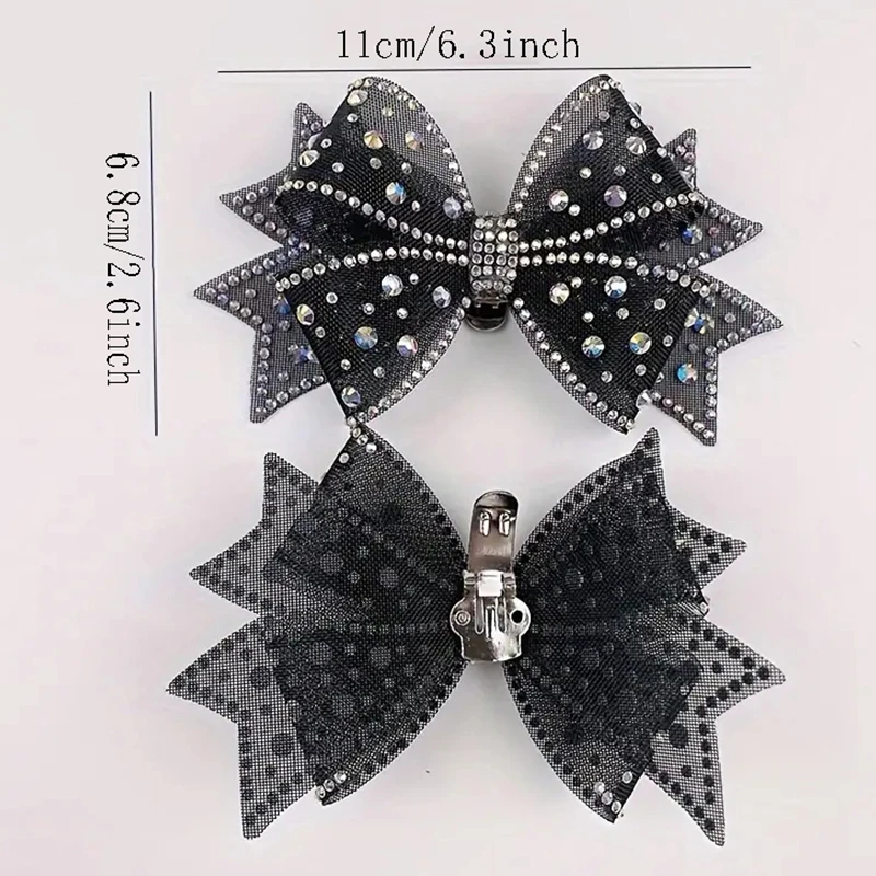 Shiny Bows Shoes Decoration Clips Wedding High Heel Rhinestone Charm Buckle Clips Detachable Clothes Accessories 1pcs