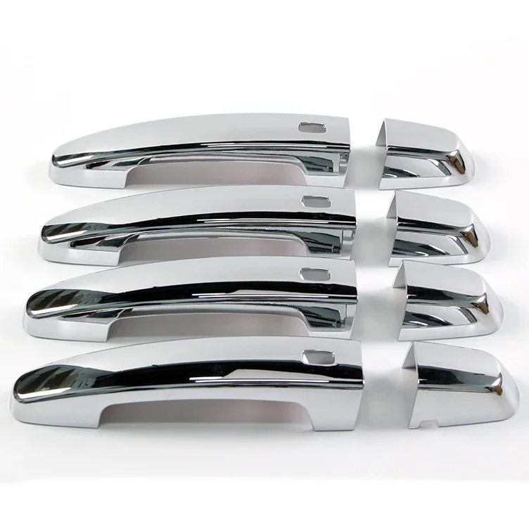 Chrome Door Handle Cover W/Smart Key Holes for 2014-22 Impala Malibu Volt Equinox Traverse Camaro GMC Acadia Terrain