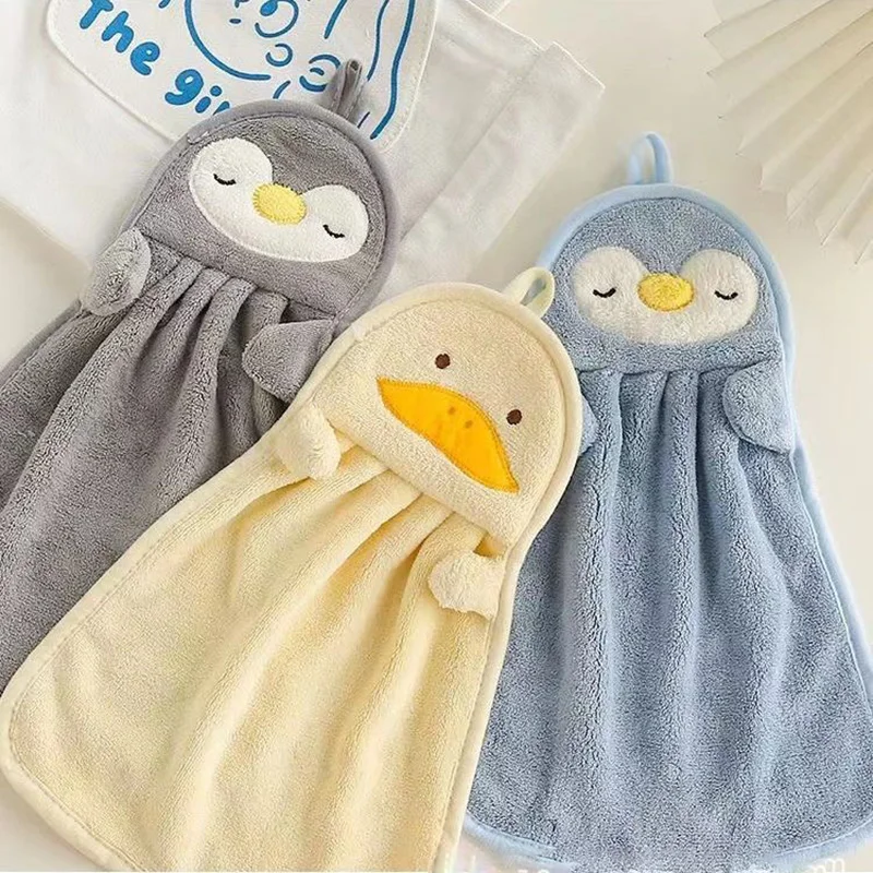 Hand Towels Bathroom Microfiber Towel Baby Wipes Extra Thick Coral Velvet Handkerchief Children's Cartoon Animal Absorbent Towel