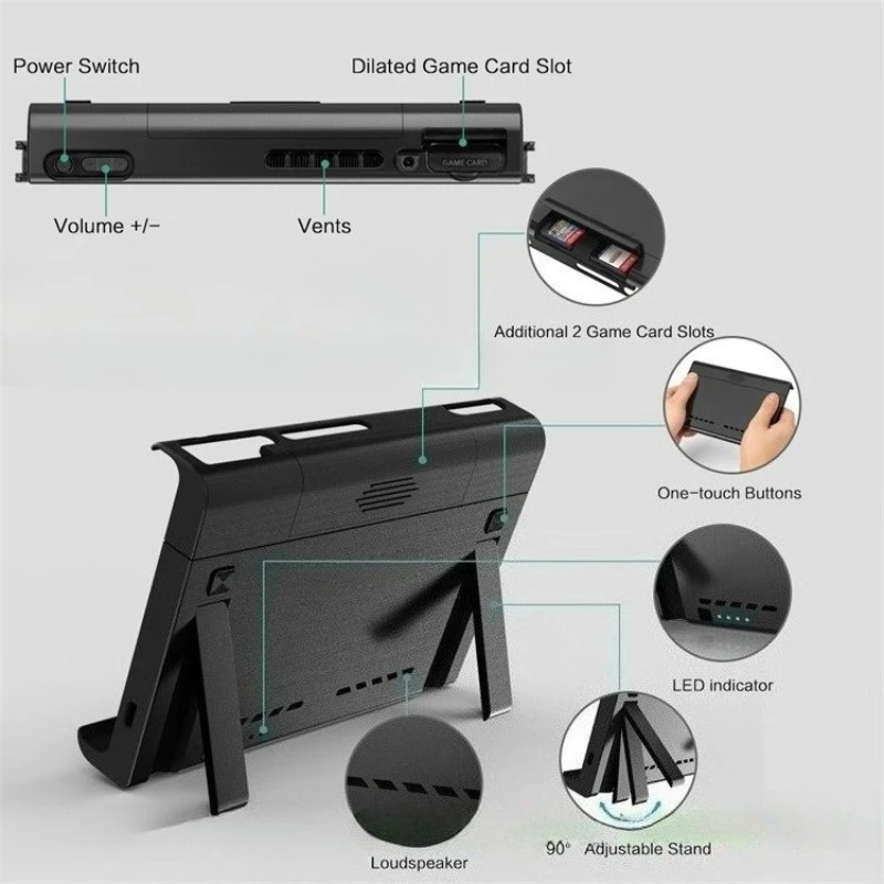 TYPE-C PowerBank لنينتندو سويتش LCD وSwitchOLED شاحن احتياطي PD شحن سريع محطة بطارية خارجية 10000mAh 37Wh