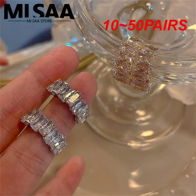 10~50PAIRS Korean Unique Design Great For Everyday Wear Fashionable Rising Popularity Personalized Accessories Fashion Zirconia