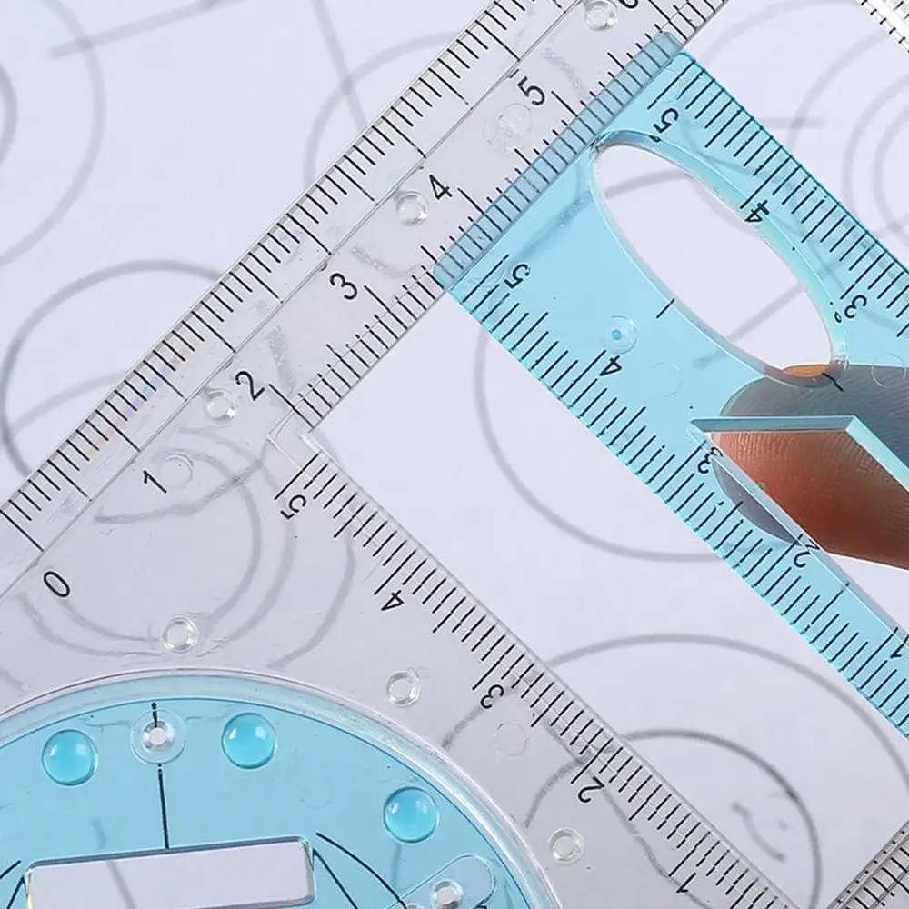 Rapporteur de règle géométrique pour activité scolaire, fournitures de bureau, outil de mesure d'architecture, modèle de dessin