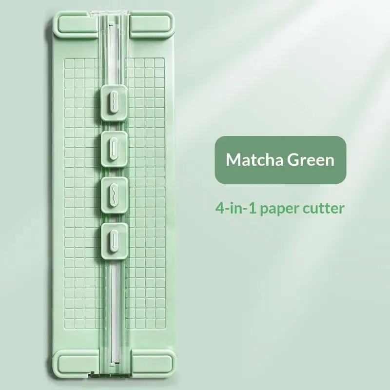 Compact 4in1 Blades Paper Cutter and Trimmer Portable and Accurate for Office School Crafting