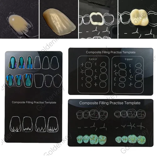 Imagen 2 del producto Tabla de práctica de llenado de compuestos dentales, modelo de plantilla de dientes, cavidad de restauración, dentista, práctica Anterior y Posterior, pila de resina