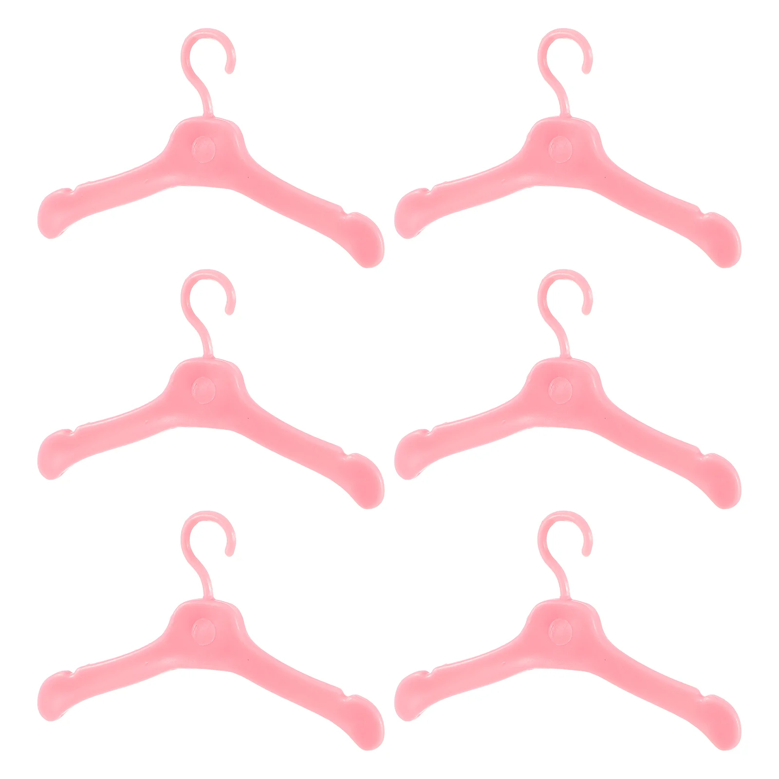 

50 Pcs Hanger Baby Hangers Clothes Racks Holder Wardrobe Plastic Dolls Miniature Girl for