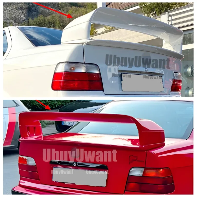 

For BMW E36 M3 spoiler 1990-2000 BMW M3 series GT Style spoiler E36 Series 3 coupe ABS plastic unpainted Rear spoiler Wing
