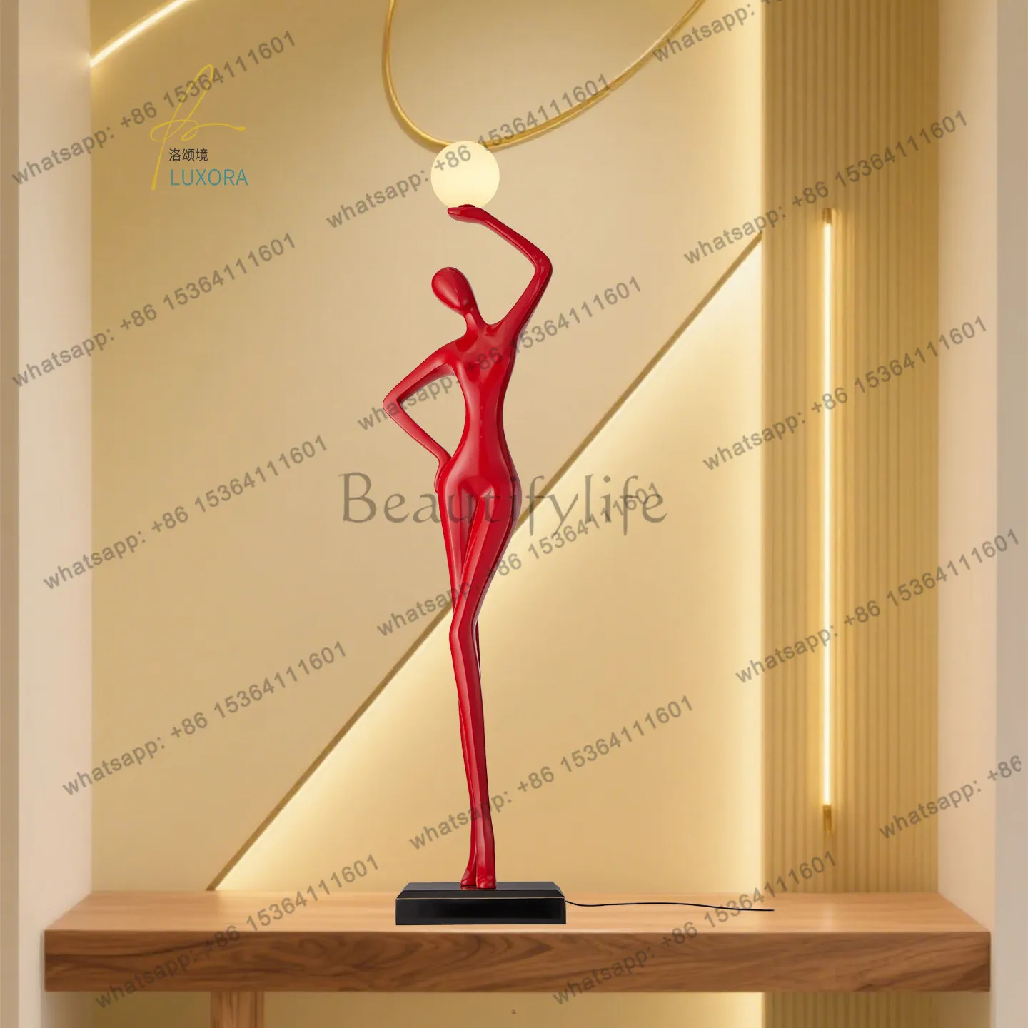 PJ  Creative humanoid ornament floor-to-ceiling sales office Abstract art exhibition hall Sculpture