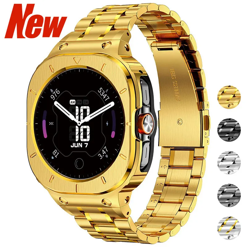 ステンレススチールケース-ストラップ-samsung-galaxy-watch-7-ultra-47mm用-ビジネスリストバンド-galaxy-watch-ultra-2025用-交換バンド