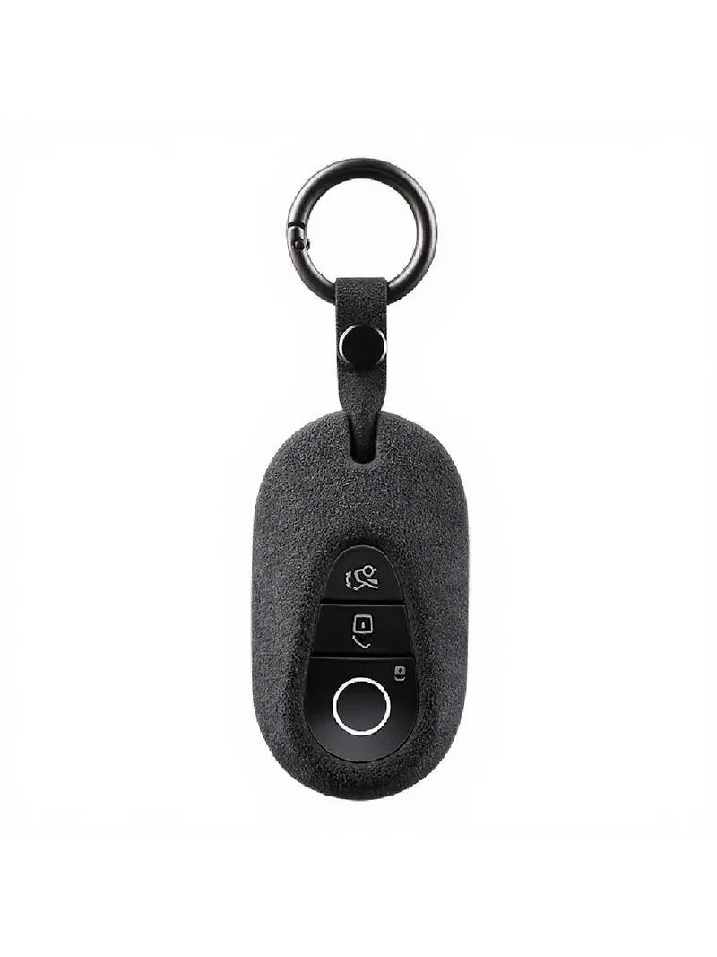 Suede Leather Car Key Case Cover for C S Class W206 W223 S350 C260 C300 Key Protector Shell Fob