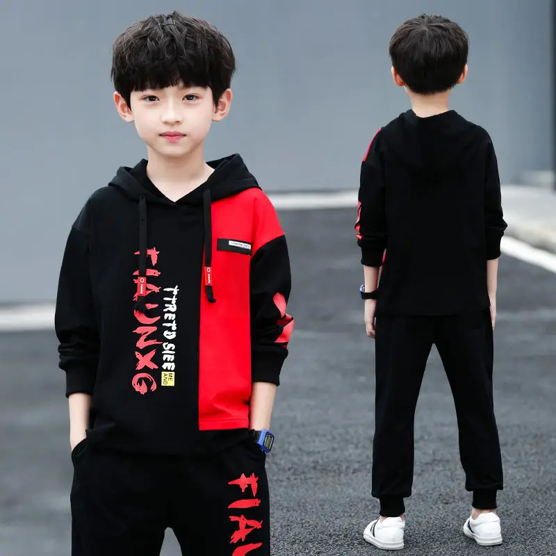 New Boys winter Autumn Clothes Set Sweatshirt Pants Tracksuits Kids Sport Suit Children Clothing 7 8 9 10 11 12 13 14 15 Year