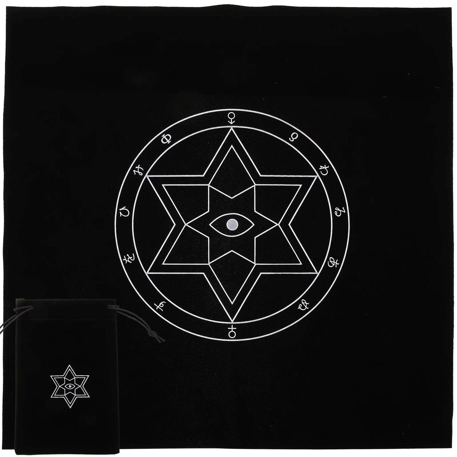 1 مجموعة الحرير مذبح التارو مفرش طاولة تصميم خمر العرافة القراءة القماش الرباط حقيبة التخزين حامل بطاقة التارو