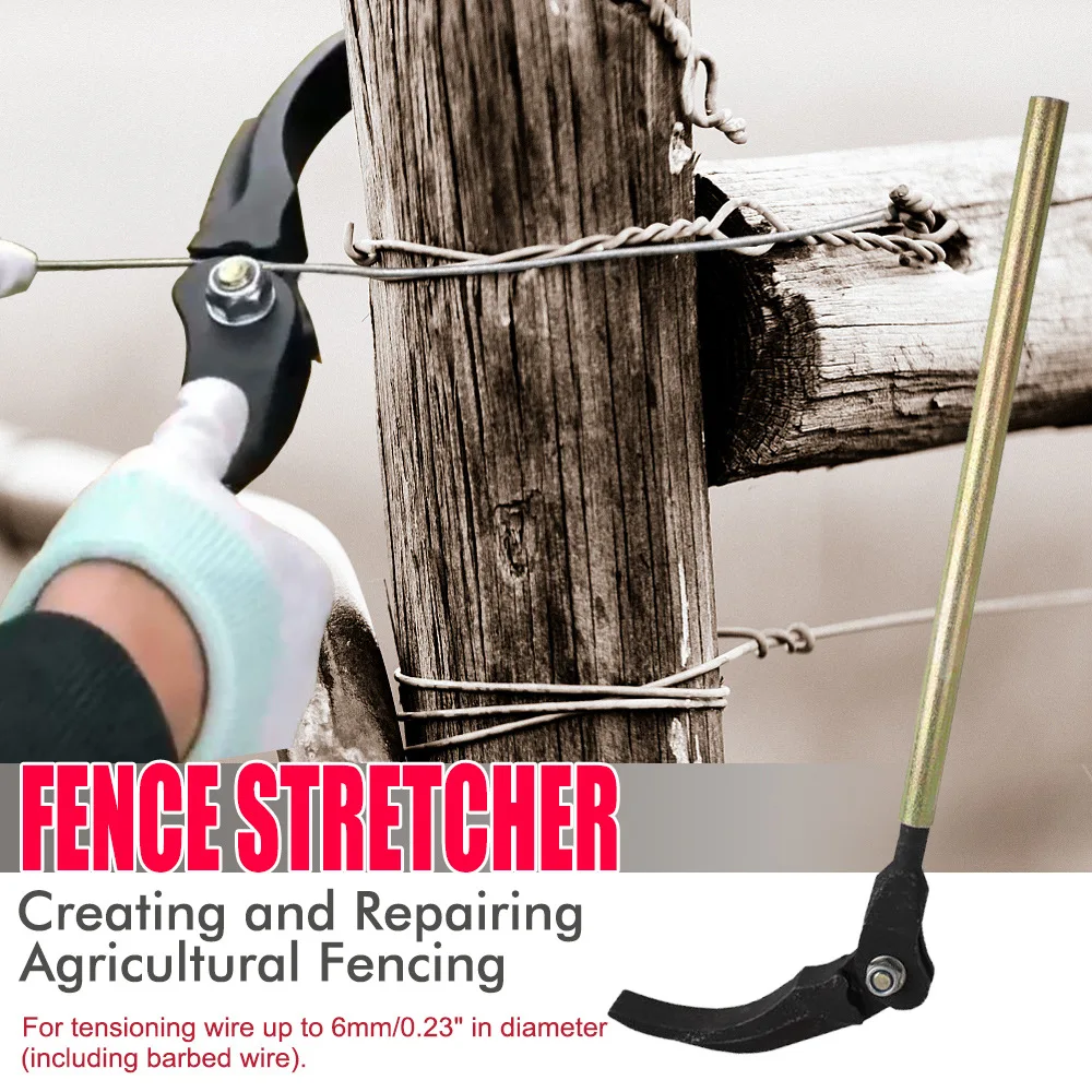 

Fence Wire Tensioner Tool Garden Wire Tightener for Barbed & Smooth Fences Portable Practical Repair of Agricultural Structures