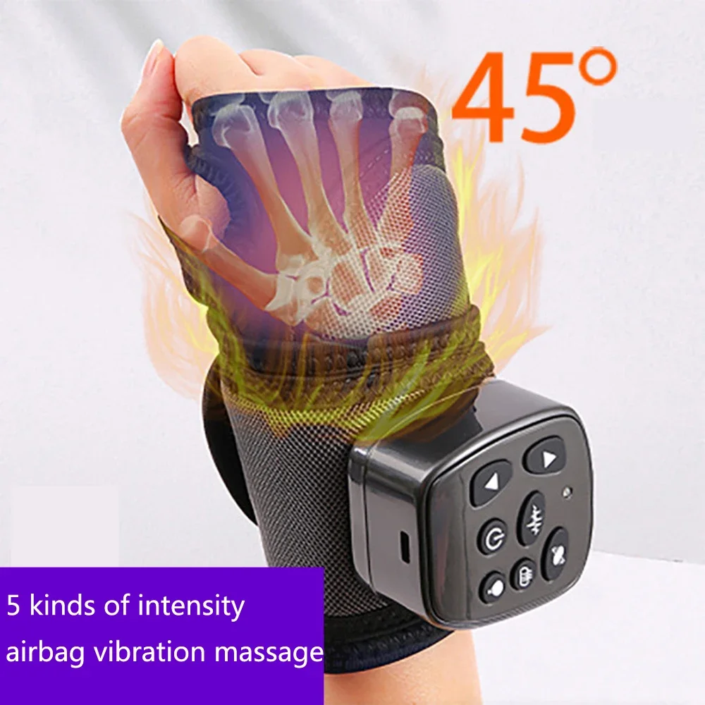 

Smart Wrist Massager Hand Compression Air Massager Electric Heating Vibration Brace And Hand Relief Treatments Device