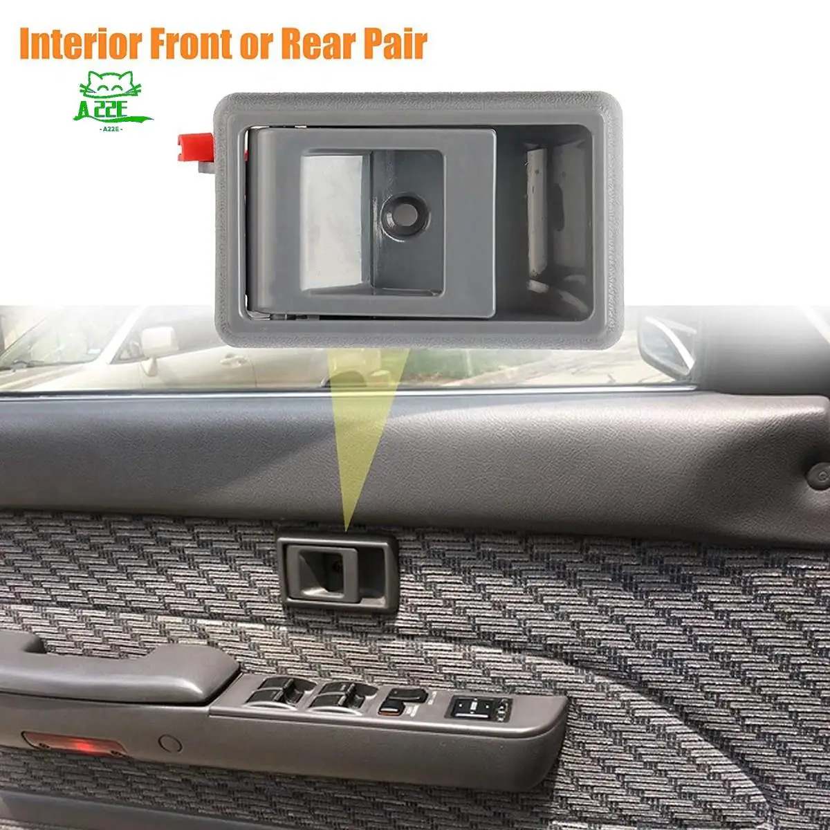 A22E-1 Pair For Toyota Pickup Tacoma 1995-2000 Front Left Right Side Interior Door Handle 69206-04010/69205-04010