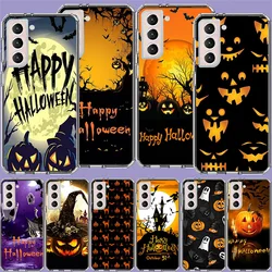 Pumpkin Halloween in Autumn Phone Case For Samsung S24 FE Galaxy S22 Ultra S25 Edge S21 S23 FE S20 Plus Cover Shell Coque Clear