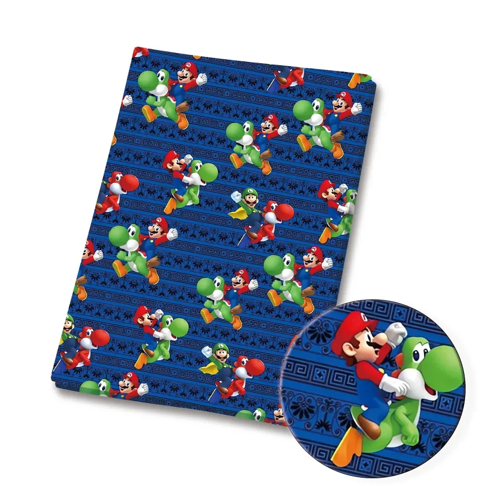 Mario jogo fabric140 * 50cm costura artesanal retalhos acolchoado vestido de bebê folha de casa tecido impresso costura crianças