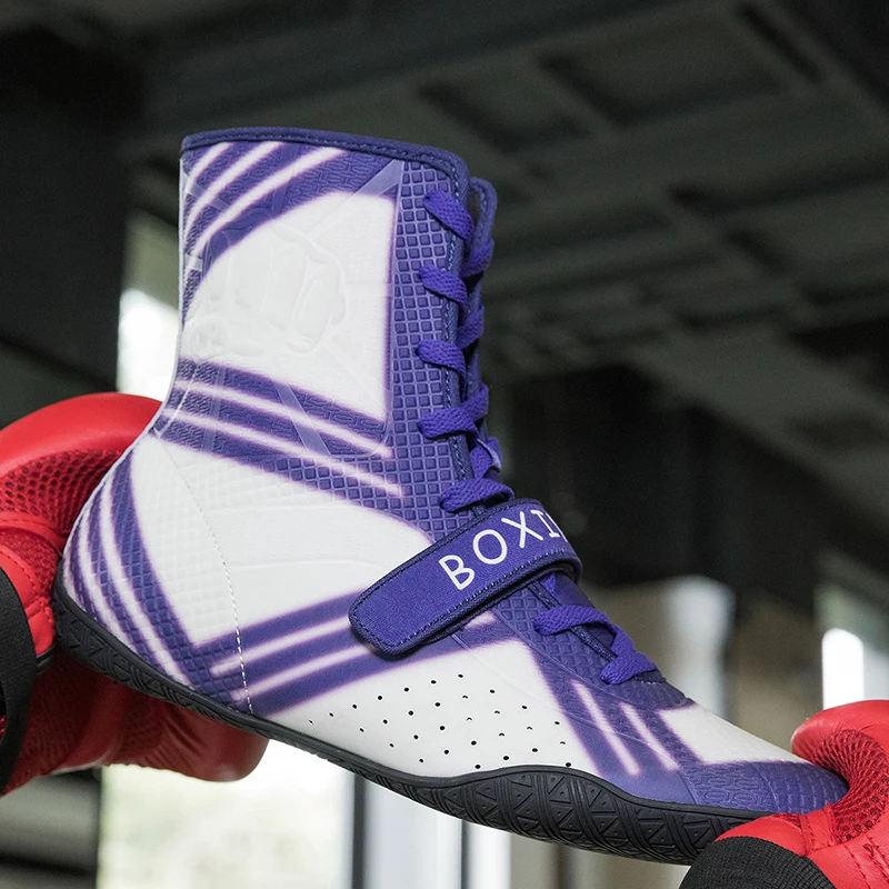 

2025 New High Top Wrestling Shoes Men Non Slip Boxing Sneakers Wear-Resisting Wrestling Footwears Men Boxing Training Boot