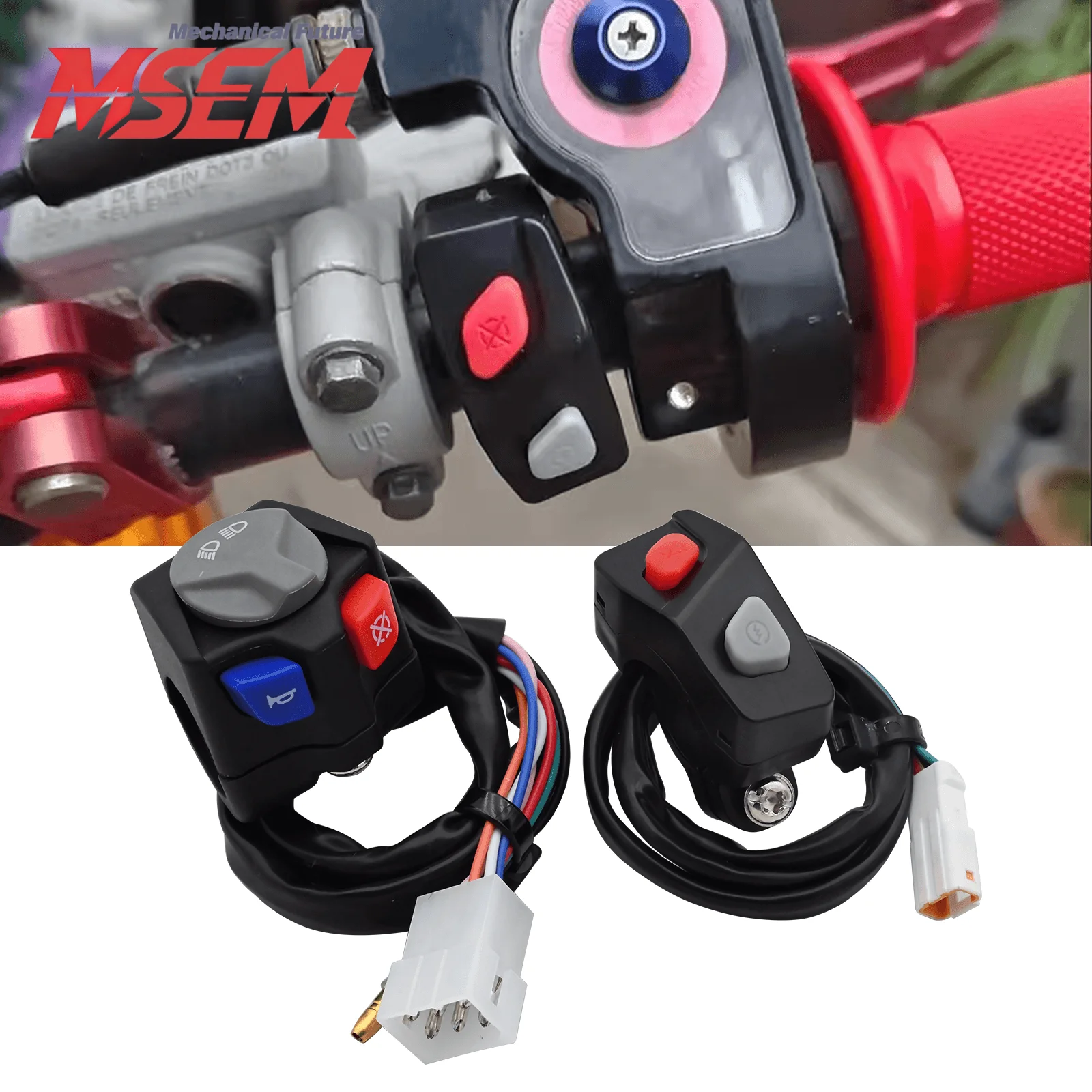 Multifunctional Handlebar Control Switch Engine Start Kill Horn Light Button Accessories For KTM and Husqvarna Enduro Dirt Bike