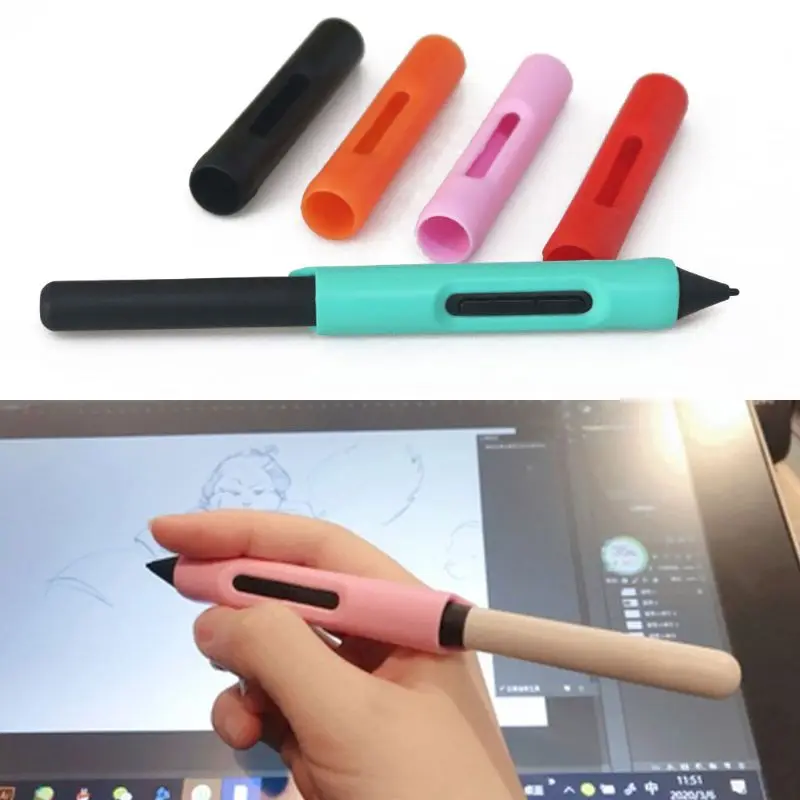 for Wacom LP-180-0S LP-190-2K LP-1100-4K Tablet Pen Holder for Case Socket Pen Grip Silicone Accessories Best Sale