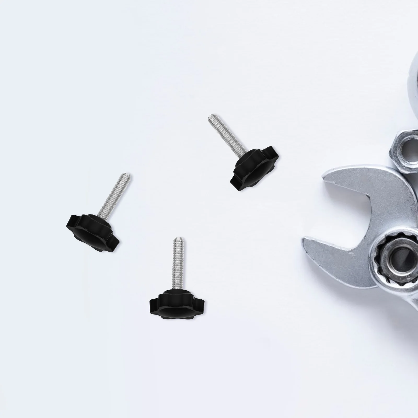 

4 set T-Track Knob Kit Threaded Clamping Screw For Shop Jigs Fixtures Saw Fences Unique Shaped Knobs Bolt Washers Tool Parts