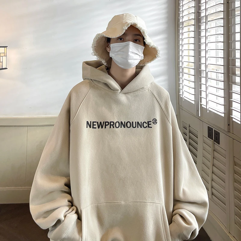 

Loose Fit Men's Hoodie Sweatirt Casual American Retro Sle Spring Autumn Jaet for Teen Boys Comfortable Breathable Cotton