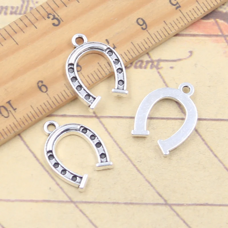20pcs Charms Lucky Horseshoe Good Luck Talisman 20x14mm Tibetan Silver Color Pendants DIY Antique Finding Handmade Making