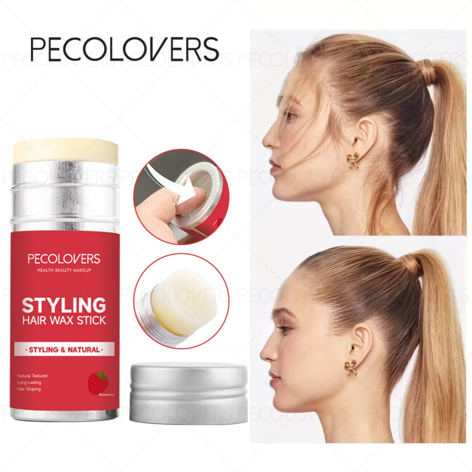 

1 шт. восковая палочка для волос - артефакт для разбивания волос, водонепроницаемый долговечный гель для укладки