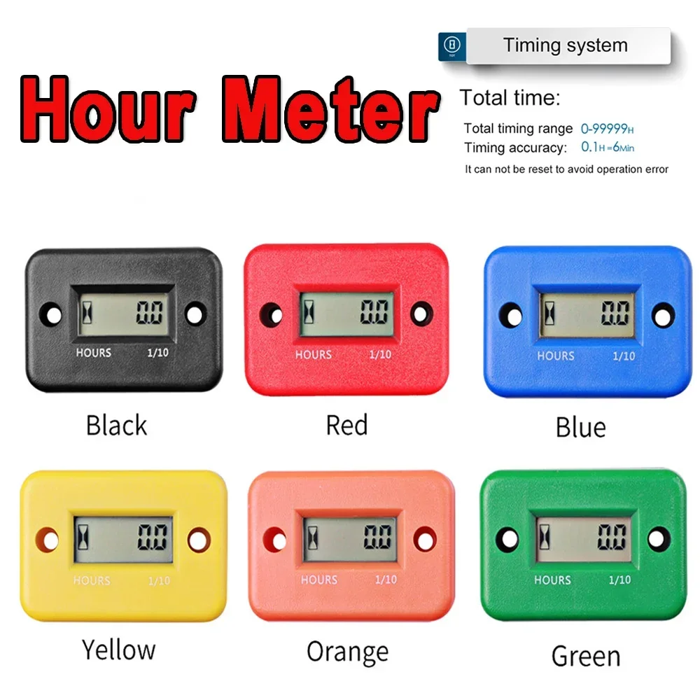 Kebidumei Motorcycle Digital Tach Hour Meter Gauge Stroke Gas Engine Offroad Inductive Tachometer Waterproof Motor Instrument