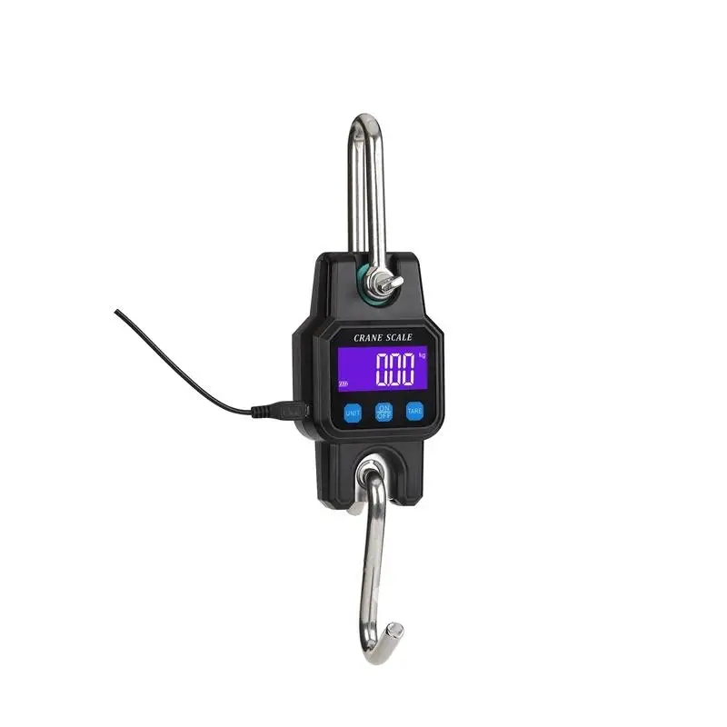 

Micro Crane Scale Bluetooth Heavy Duty Rechargeable Hanging Balance Digital Scales Stainless Weight Steel 300kg/50g USB Hook