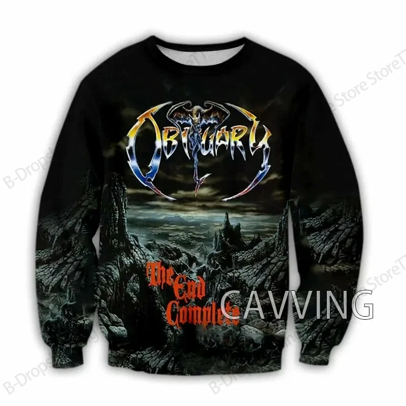 Men's Long Sleeve T-shirt New Rock Band Obituary 3D Print T-shirt Men Women Fashion Tops Tees Vintage T shirt Heavy Metal