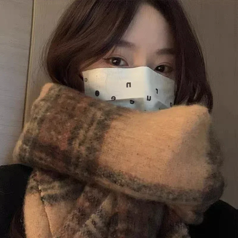 brown-plaid-tassel-scarf-for-women-winter-fashion-2024-new-thickened-neck-scarf