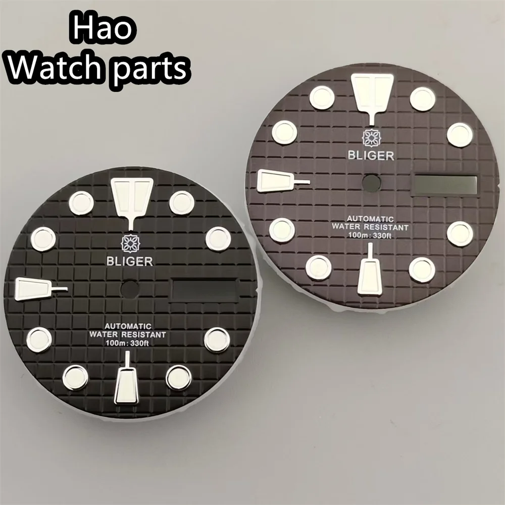 29mm ダイヤル夜光日付窓ダイヤルフィット NH36 ムーブメント 3 時と 3.8 クラウンケースに適しています