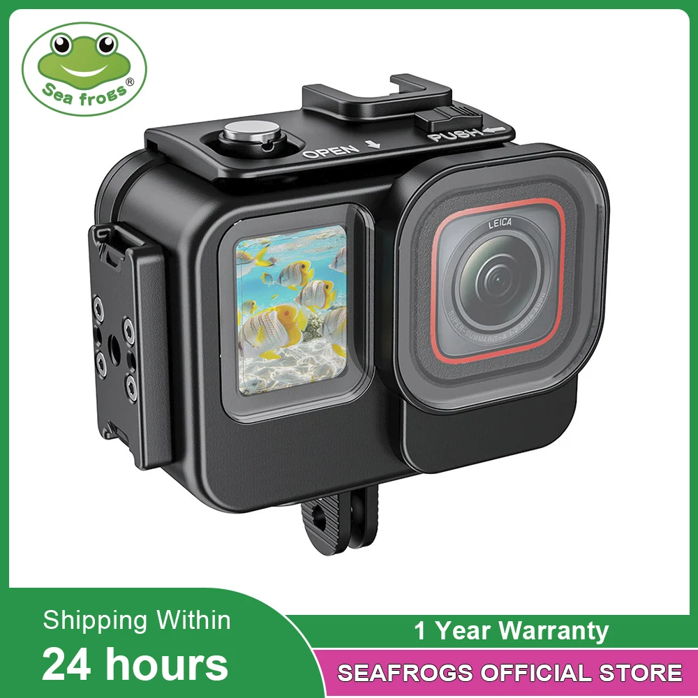 

Seafrogs 60m Aluminum Alloy Waterproof Case Hot Suit For Insta360 Ace Pro/II Protective Diving Underwater Housing Accessory