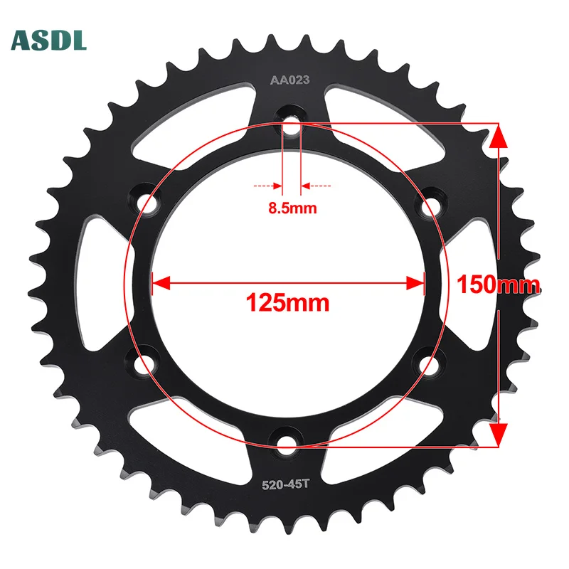 Front 15T Rear 45T Sprocket Gear Staring Wheel Cam For KT/M 400 EGS-E 96-98 600 LC4 E 690 Enduro 08-18 LSE For Husqvarna 701