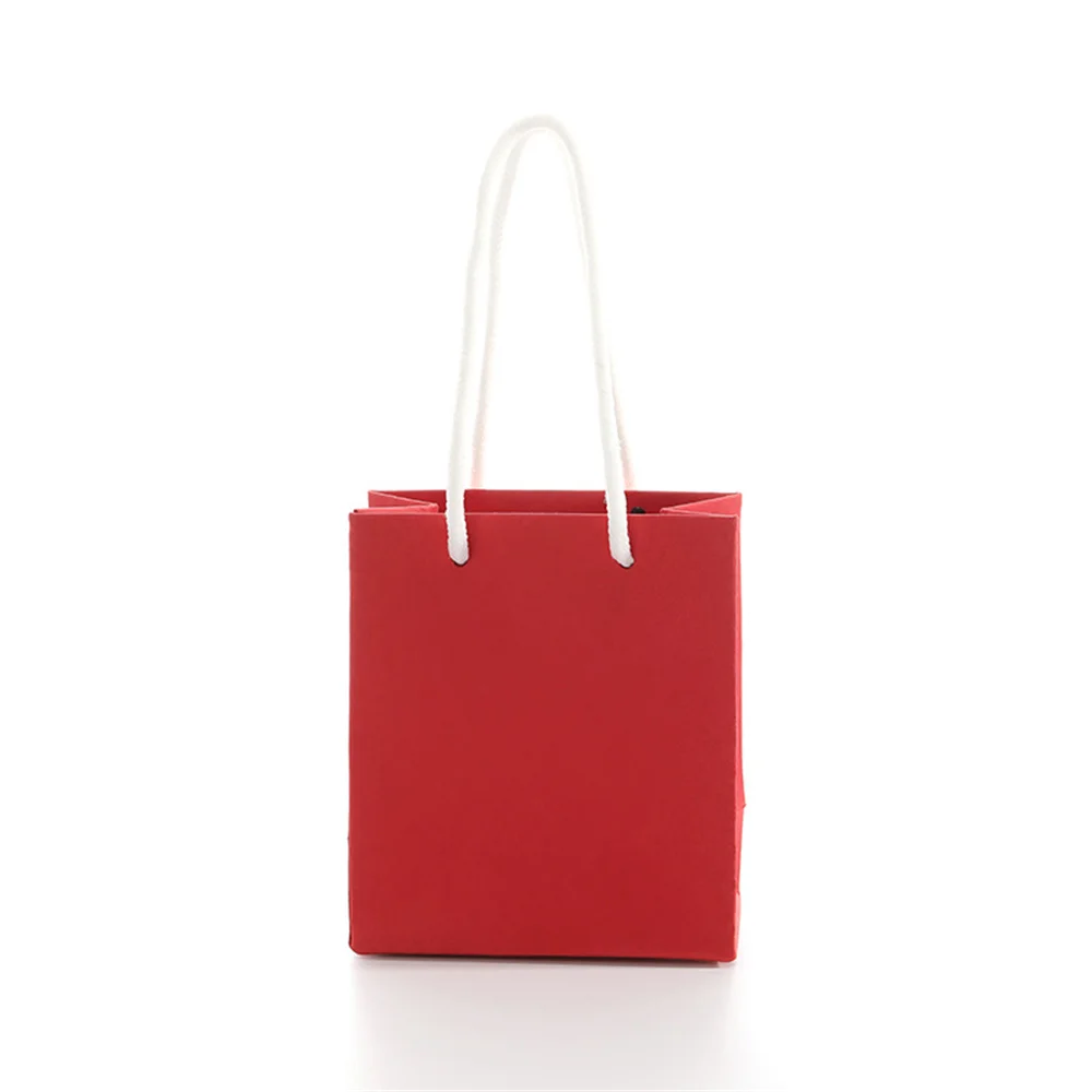 Party Birthday Bags Hand-held Hand-held Paper Bags Colored Kraft Paper Bags Colored For Party Favors Wedding Favours Gift view 2