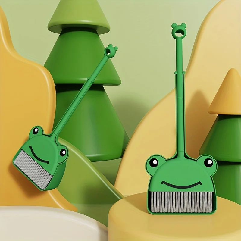 Broom and dustpan set combination, household internet celebrity set, soft bristled broom, floor cleaning and wiping broom
