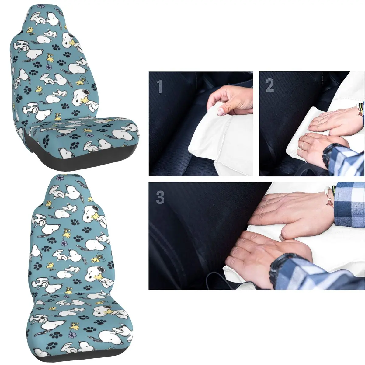 سنوبيس الفول السوداني اكسسوارات السيارات أغطية المقاعد الأمامية للمركبات العالمي صالح 1 قطعة غطاء مقعد لشاحنة سيارات الدفع الرباعي