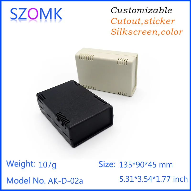 Plastic enclosure for electronics plastic case (1Pcs) 133*90*45mm black plastic project boxes plastic electronics project box