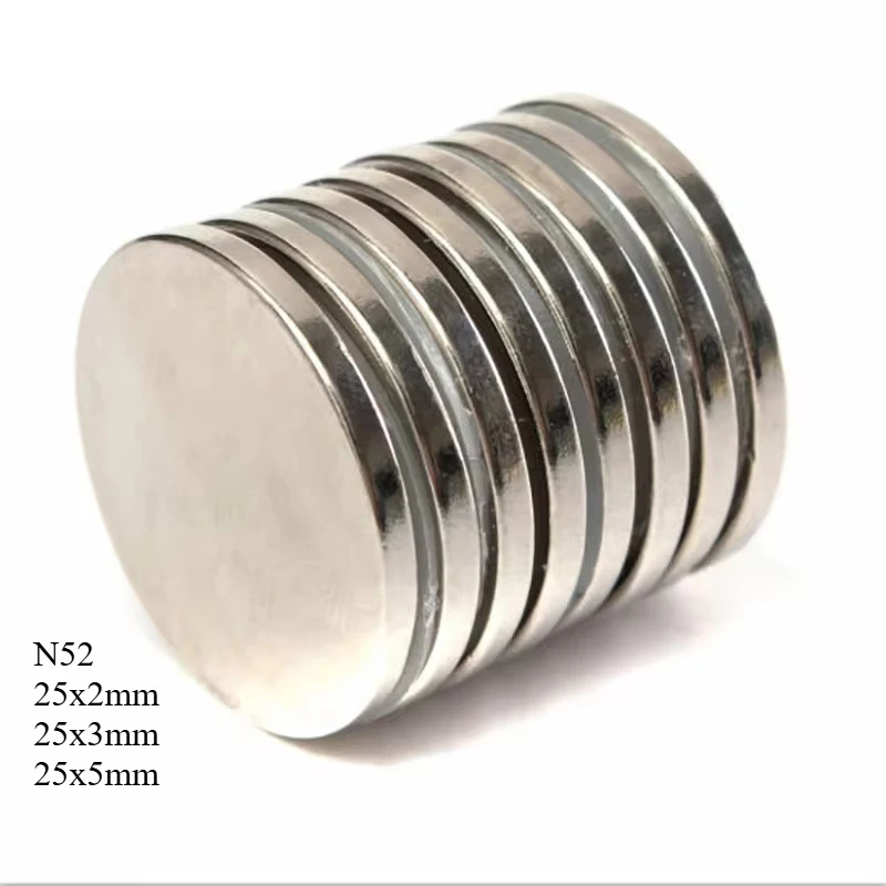 N52 25x2 25x3 25x5 Strong Disc Neodymium Round Magnet Search Magnet Fridge Generator Customised Electric Motor Engine customised