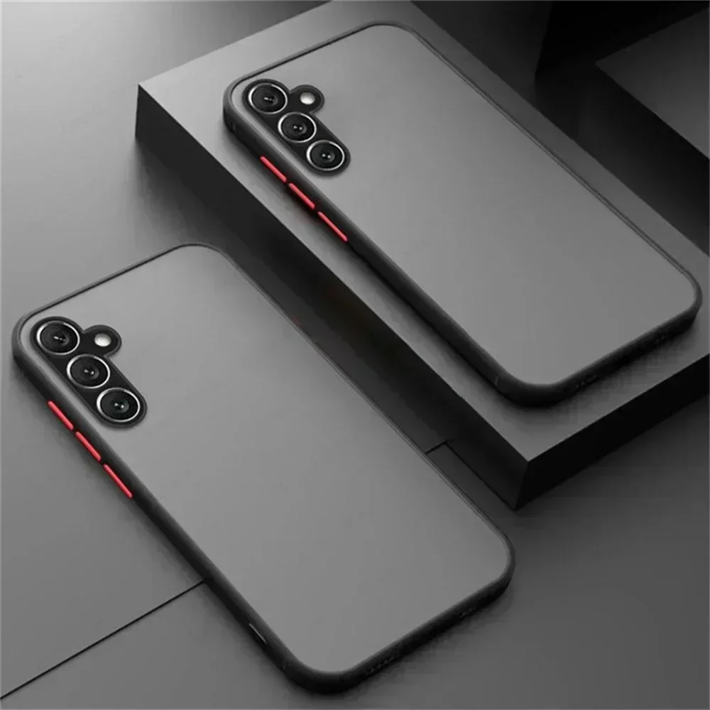 Funda for Samsung Galaxy A55 5G Matte Armor Phone Case for Samsung A54 A53 A52 A35 A34 A33 A15 A14 A13 A73 A72 Shockproof Cover