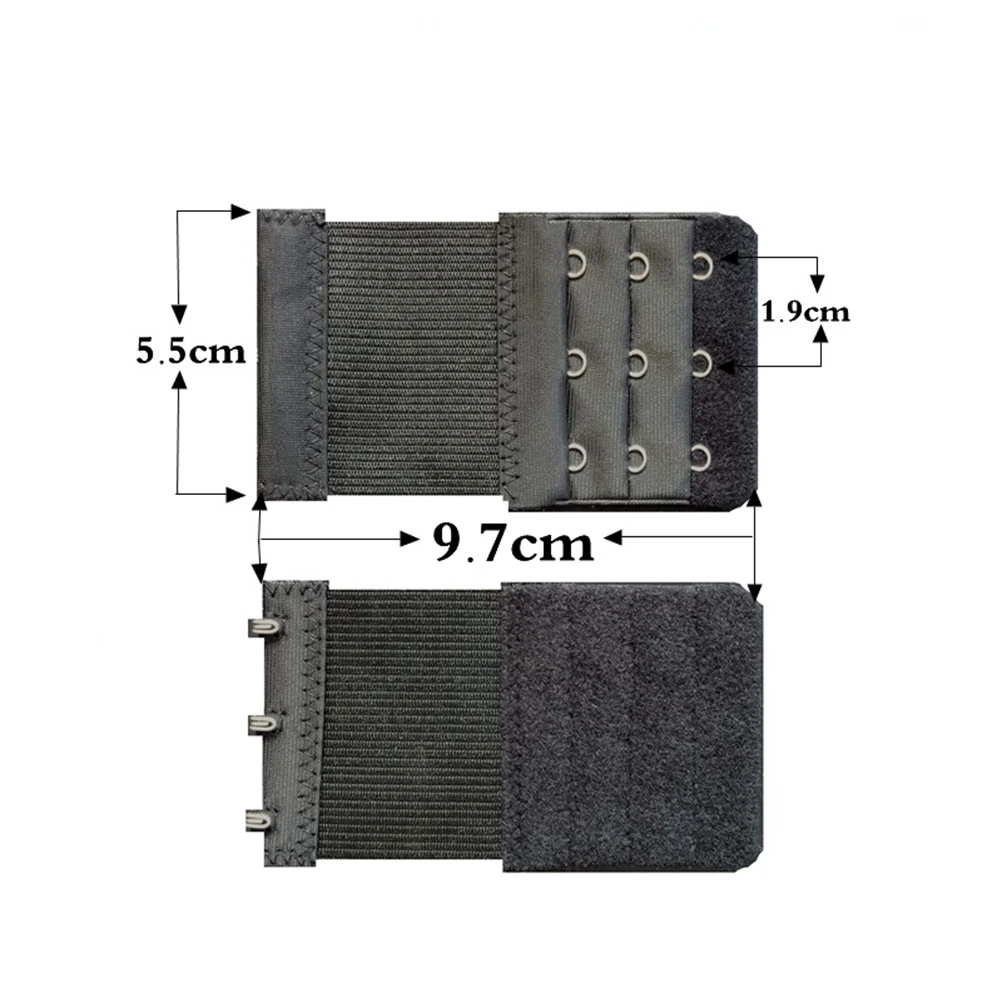 

6pcs Women Bra Extenders Elastic Back Clasp Extension Bra Lengthened Straps 2/3 Hooks Black For Pregnancy