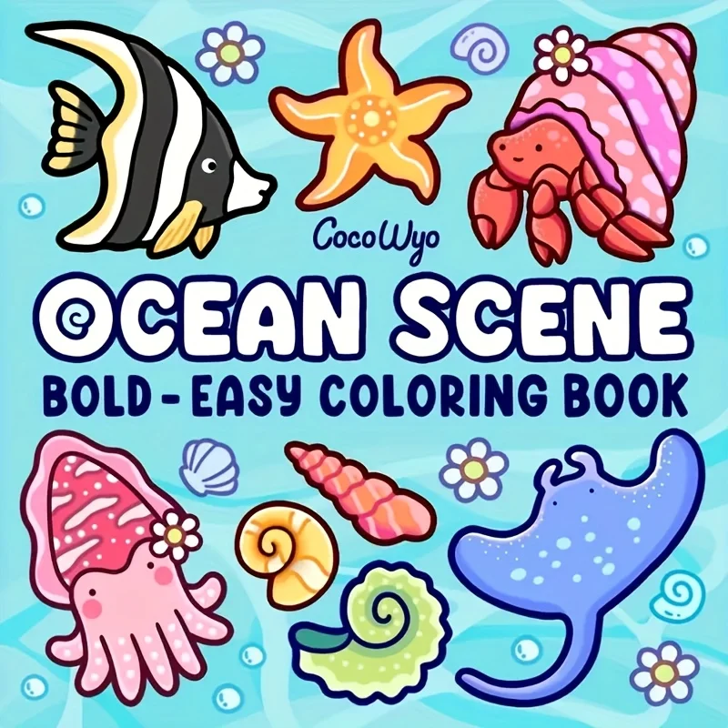 Coloring Graffiti Paint Book Montessori Draw Toy Adorable Ocean Creatures Creatures Doodles Book Creative Gift for Adults Teens