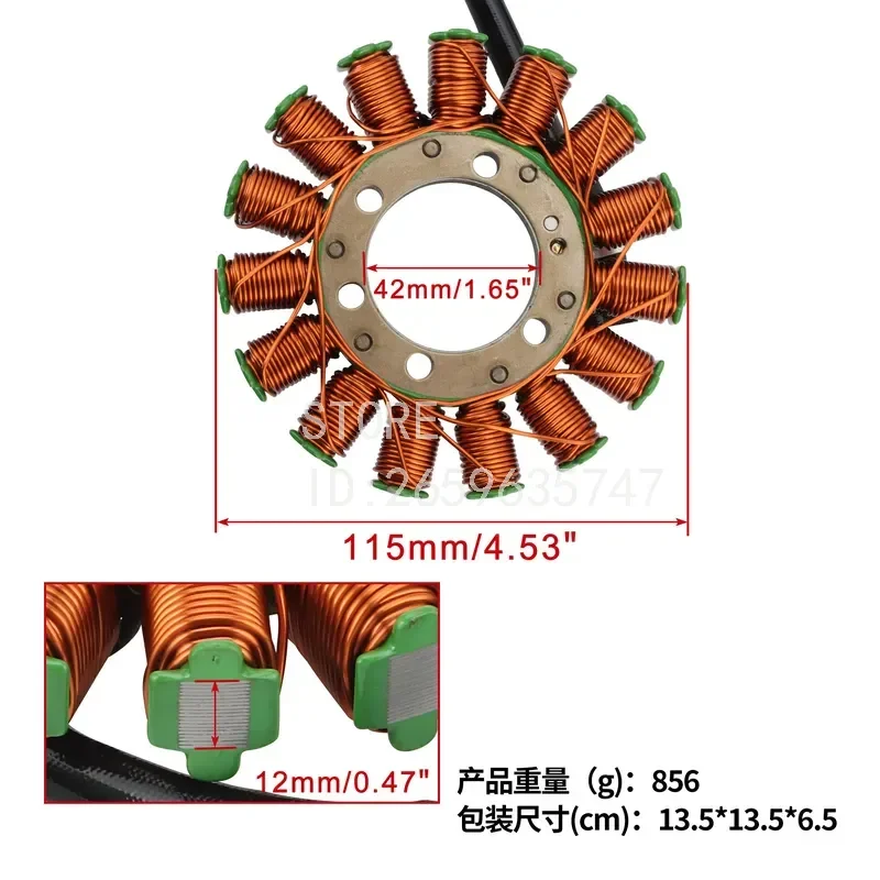 Stator Coil for  AN400Z ABS AN400 2011-2016 Motorcycle Generator Stator Assembly Replacement Part 32101-15G60
